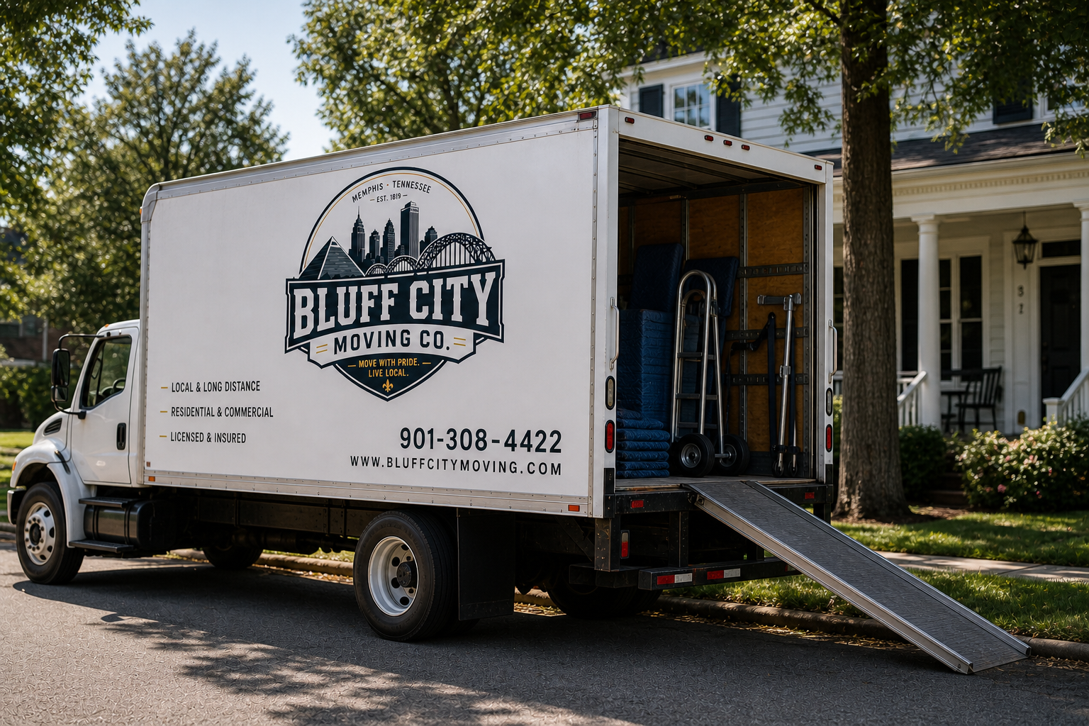 Bluff City Moving truck